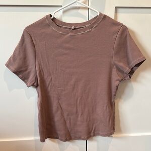 Women's Mauve Short Sleeve Top